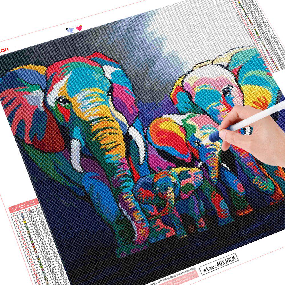 Diamond Embroidery Elephant Full Square Round Sale 5D DIY Diamond Painting Animal Craft Kit Rhinestones Picture Wall Art