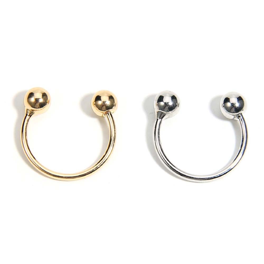 Personality Gold Women Silver Double Ball Knuckle Male Jewelry Unisex Rings Joint Ring Copper Ring