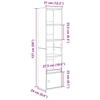 Bookshelf Black Oak Effect 31 x 24 x 127 cm Engineered Wood