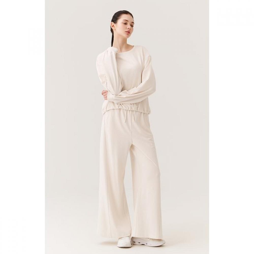 Huit Washed Cut Wide Fit Banding Pants Htwpn5k01t