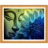 Buddha&Lotus Icon Diamond Painting Cross Stitch Pattern Embroidery Full Round Rhinestone Hobby