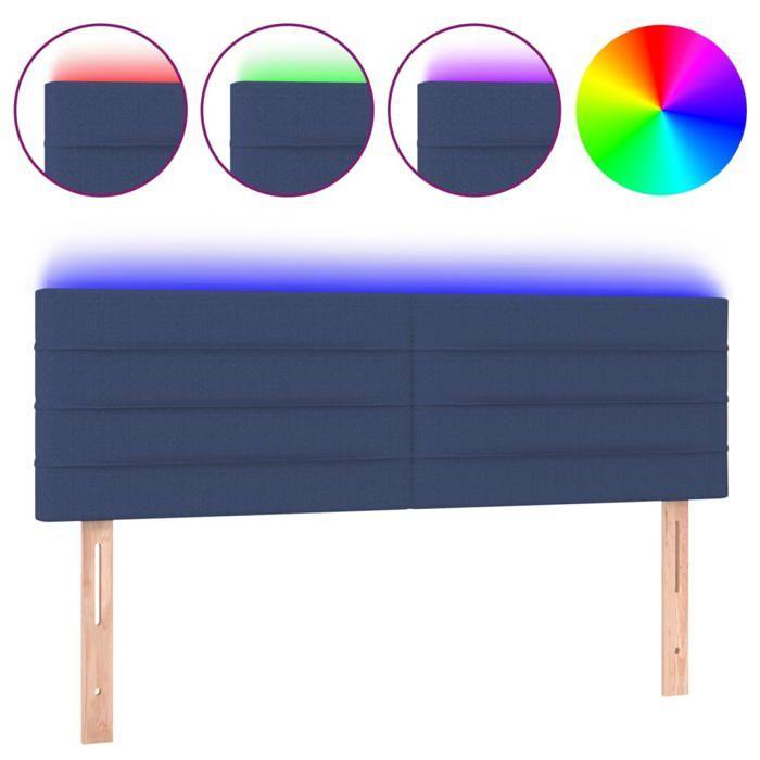 VidaXL LED Headboard Bedroom Furniture Double Bed Accessory Head of Bed Frame Interior Blue 3121756