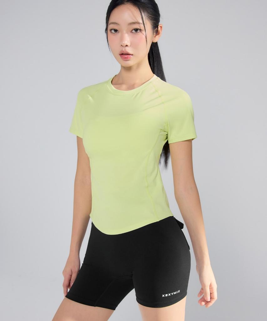 XEXYMIX Daily Feather Slim Fit Short Sleeve Funky Lime