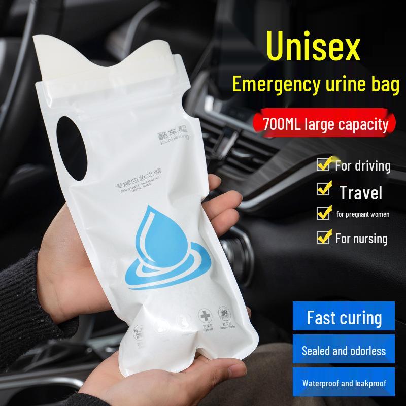 Portable Disposable Urinal Bag for Men and Women - Car Emergency Toilet Solution