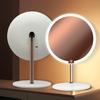 Portable Makeup Mirror with 3 Color Lights Adjustable Brightness Detachable Base Stepless Dimming 3200-7300K Easy Disassembly Fold