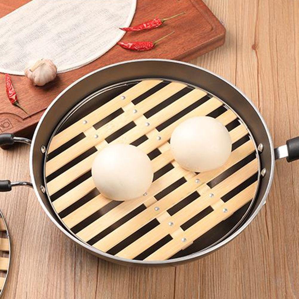 Водонепроницаемый поднос для варки на пару, бамбуковая решетка, подставка для варки на пару, корзина для варки на пару
