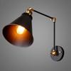 Wall Sconce E27 Vintage Industrial Metal Wall Lamp Arm Adjustable Bedside Reading Light AC85‑265V
