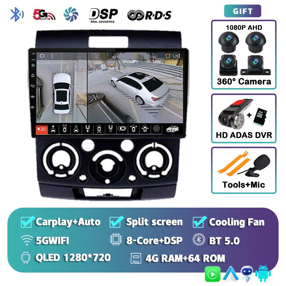 Android 14 автомобильное радио для Ford Everest Ranger Mazda BT50 BT-50 2006 2007 2008 - 2010 GPS мультимедиа видеоплеер головное устройство стерео