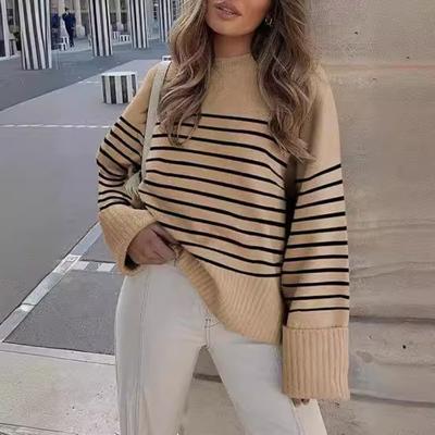 Женский свитер женский осенне-зимний круглый вырез пуловер свободный плюш толстый секция