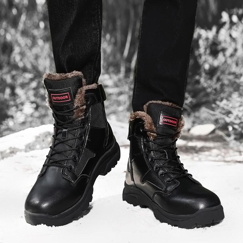 Зимние ботинки мужские высокие водонепроницаемые ботильоны мужские толстые теплые ботинки большого размера для зимних походов обувь из хлопка для активного отдыха кроссовки