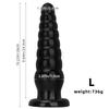 30 * 8.3cm Black Pointed  Oversized Anal Plug Suction Cup  Anal Sex Product  Erotic Chrysanthemum Oversized  Thick Fist Sex
