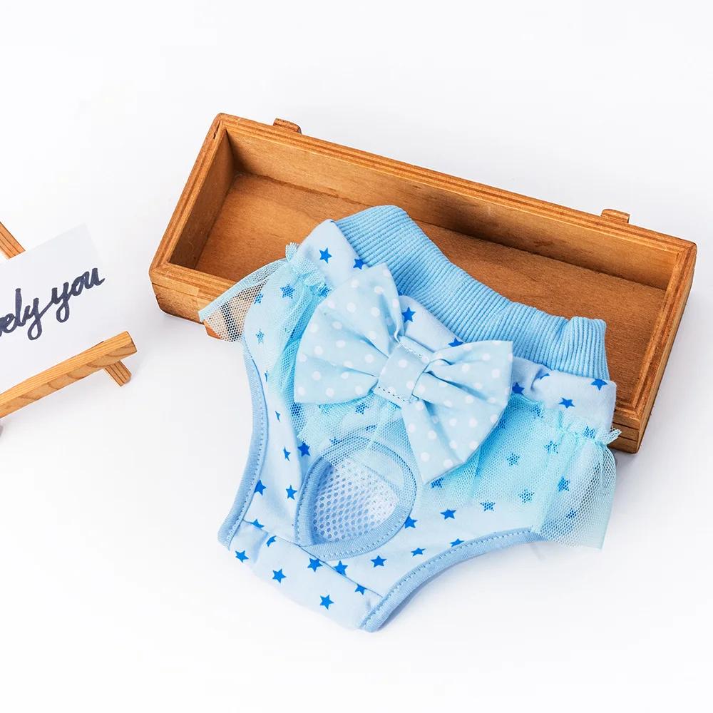 Физиологические штаны для домашних животных, менструальные штаны принцессы для мамы и собаки, нижнее белье с бантом, одежда для собак