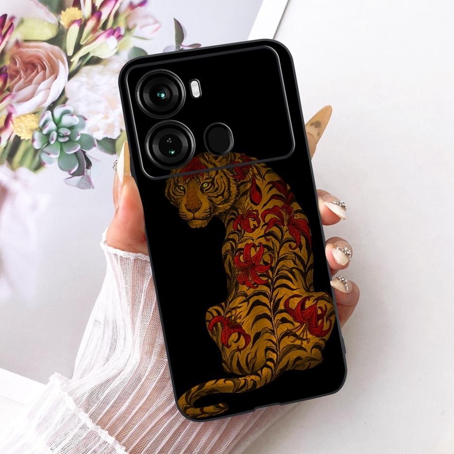 For Itel P40 Plus Case P683L Luxury Butterfly Tree Painted Cover Soft Silicone Phone Case For Itel P40 P662L P 40 ItelP40 + Bags