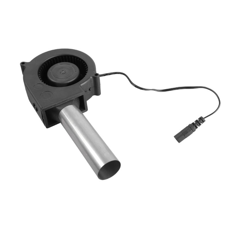 Мощный 12В вентилятор для розжига огня для барбекю, вытяжной, включает выход из нержавеющей стали, эффективный контроль тепла