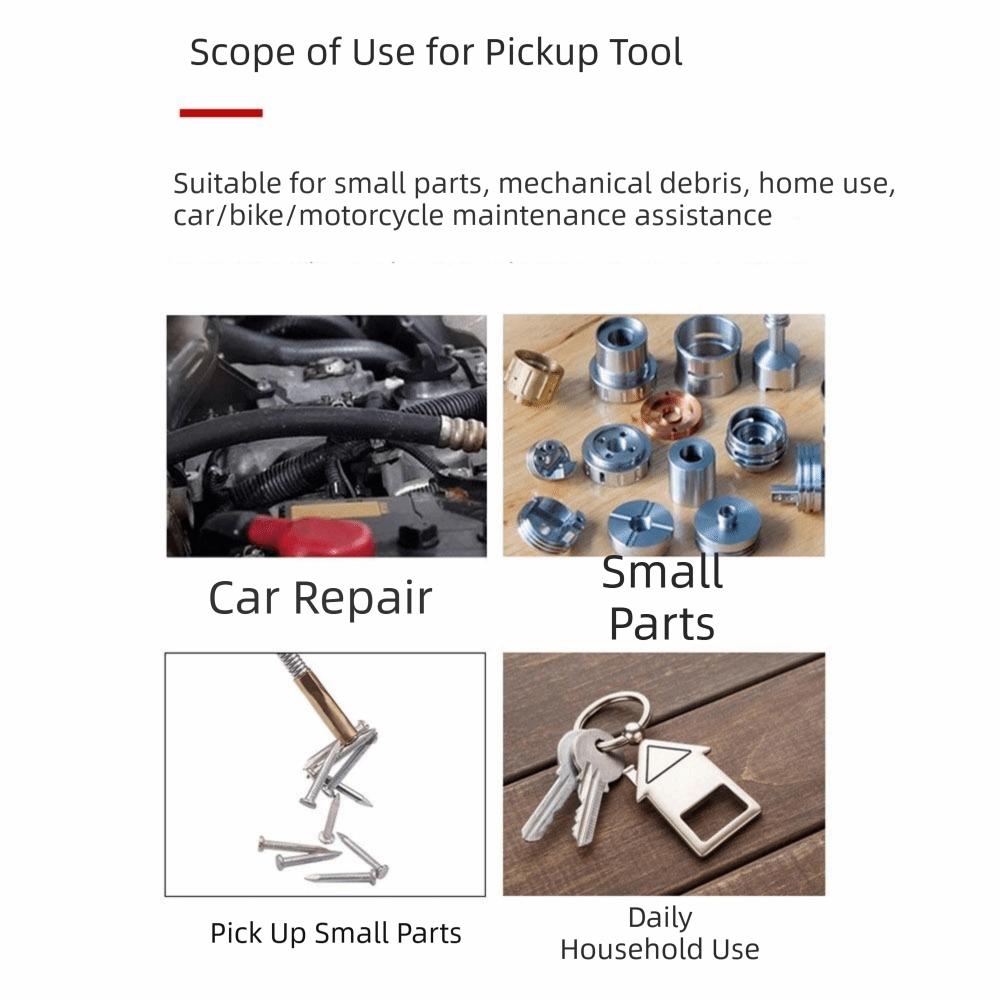 Powerful Flexible Magnetic Pickup Tool Foldable Magnet Grabber Metal Suction Bar Automotive Repair