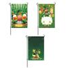 Garden Flag Double Sided Clover Machine Washable Polyester Fiber St Patrick\'s Flag for Yard Party