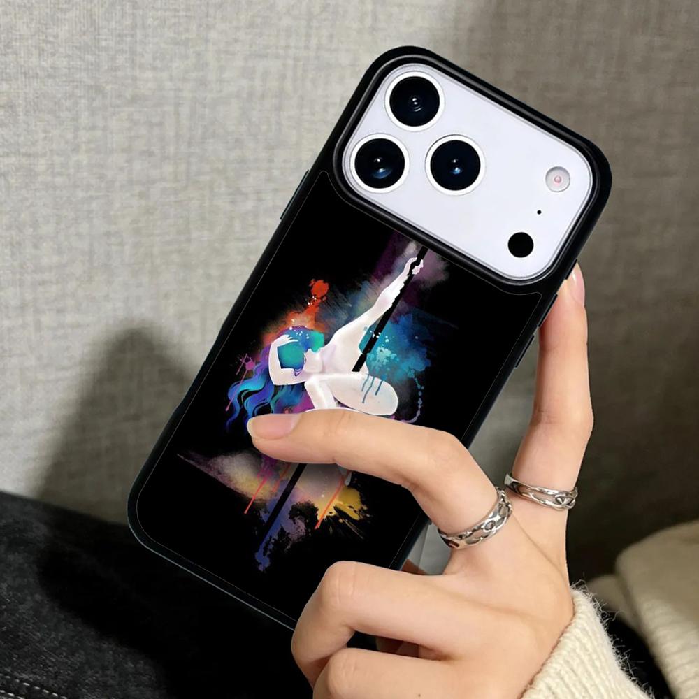 Чехол Case для iPhone 17 Air 16 Pro Max 15 Plus 11 13 Mini 14 12 Задняя крышка телефона Танцовщица на шесте Танцующая