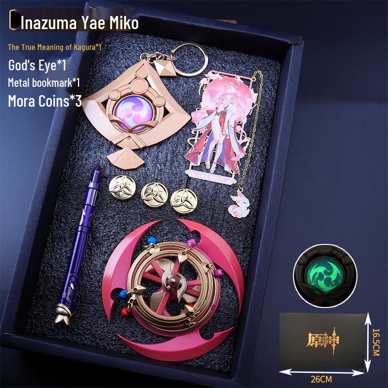 Genshin Impact Keychains, Bookmarks, Charms & Weapon Models Set - Ideal Gifts for Students