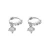 Exquisite Small 925 Silver Diamond Earrings for Women - Korean Style