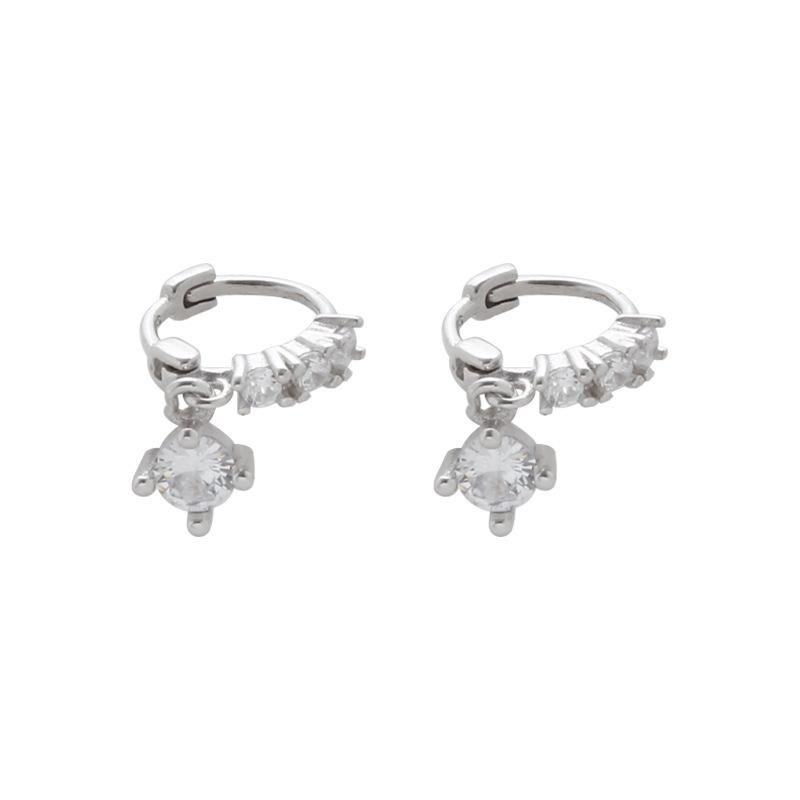 Exquisite Small 925 Silver Diamond Earrings for Women - Korean Style