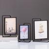 Rotating Photo Frame Ornament Modern Metal Photo Frame Elegant   TV Cabinet