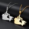 Map Pendant Necklace Men'S And Women'S Stainless Steel Necklace Trend Fashion Accessories