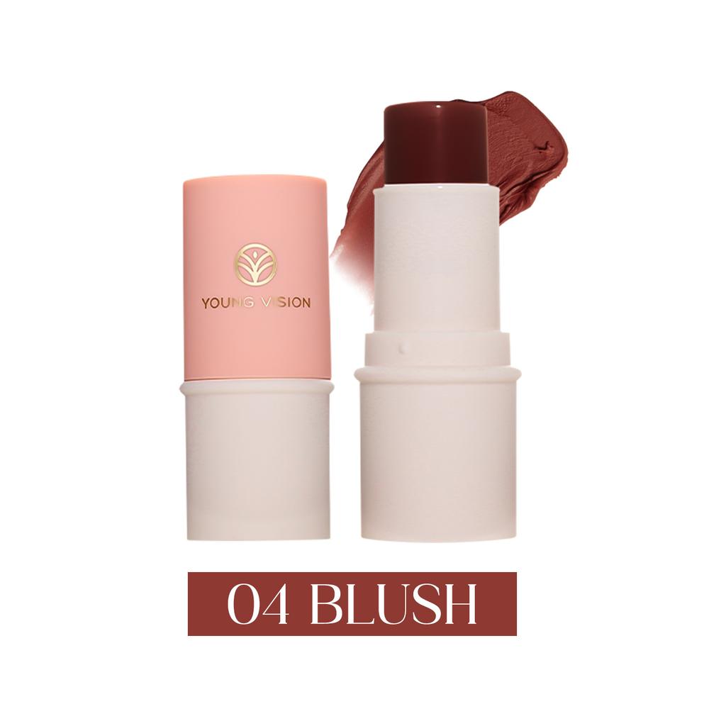 YOUNG VISION Single Blush Highlight Stick Multi-Functional Lazy Stick Solid Lipstick Rouge