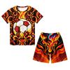 Летняя футболка с короткими рукавами с 3D-принтом, детский комплект