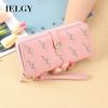 Women's Wallet, Long Korean Version Trendy Cute Simple Small Fresh Student Three-fold Zipper Change Bag