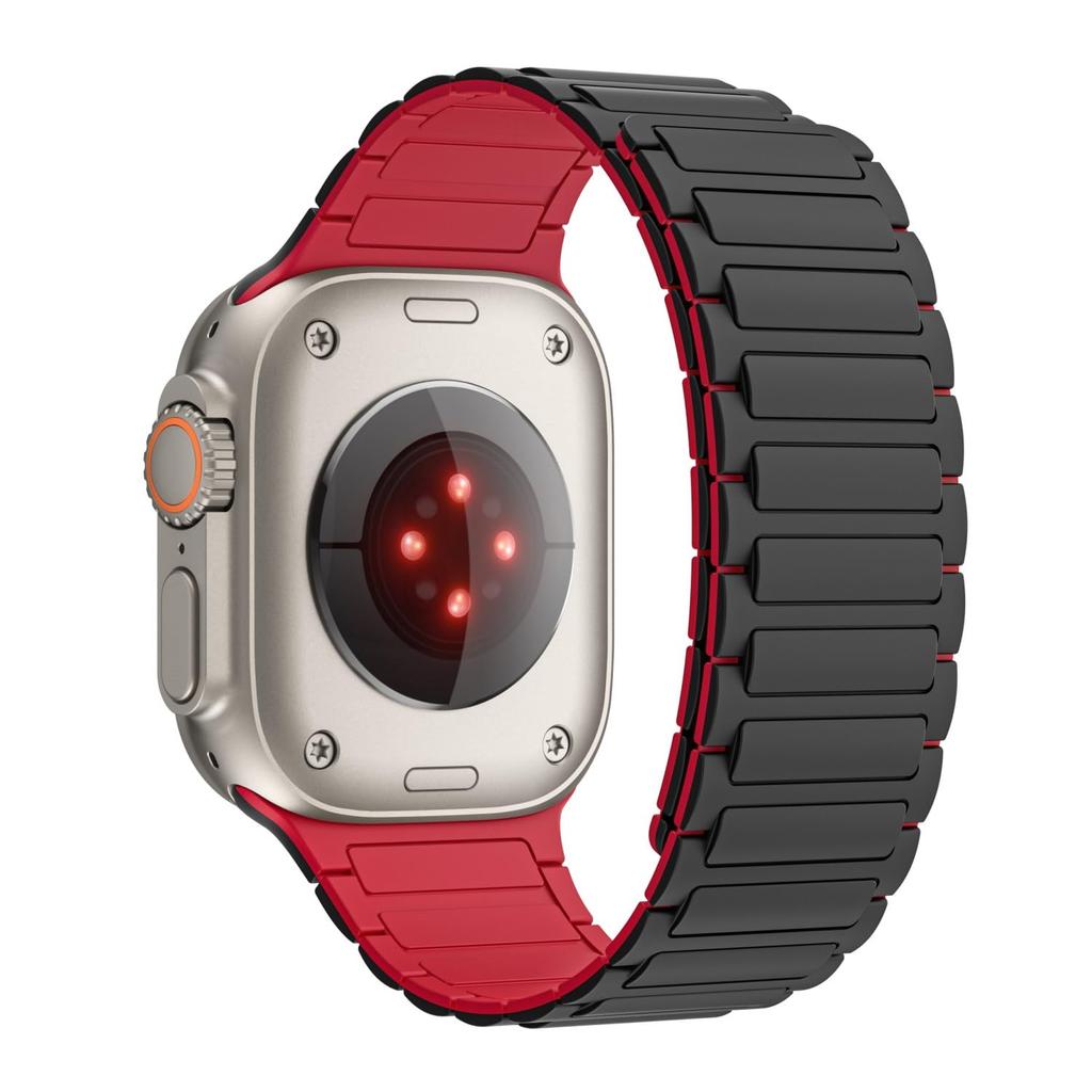 Magnetic Silicone Strap for Apple Watch Bands ultra 2 3 49mm 44mm 40mm 45mm 41mm 46mm correa Bracelet iWatch Series 11 10 9 8 Se