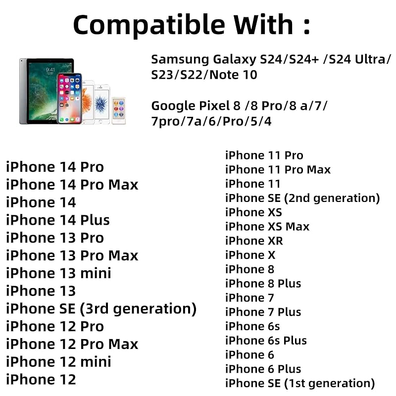 ONGAHON двойная линия зарядки MFI-сертификация многофункциональная линия зарядки 66 Вт максимальная быстрая зарядка, многоголовочная линия зарядки совместима со всеми C