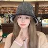 Hat Female Imitation Mink Fashion Alphabet Bucket Hat Versatile Winter Thickened Thermos Hat