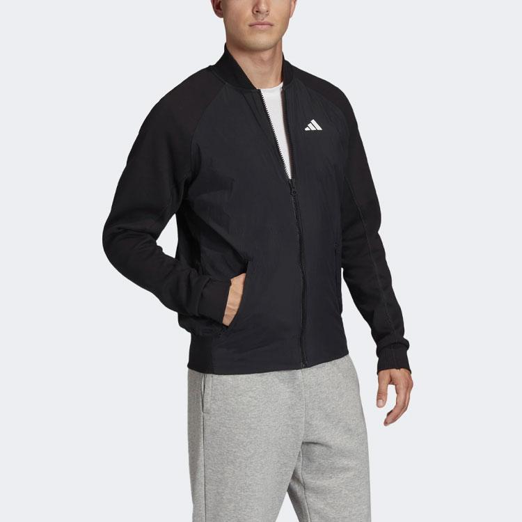 Adidas VRCT Tiger Embroidery Casual Sports Jacket Men Outerwear Black FM9970