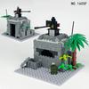 Construction DIY Scene Accessories Military Moc Series Small Military Fortresses Building Blocks Bricks Toys Gifts