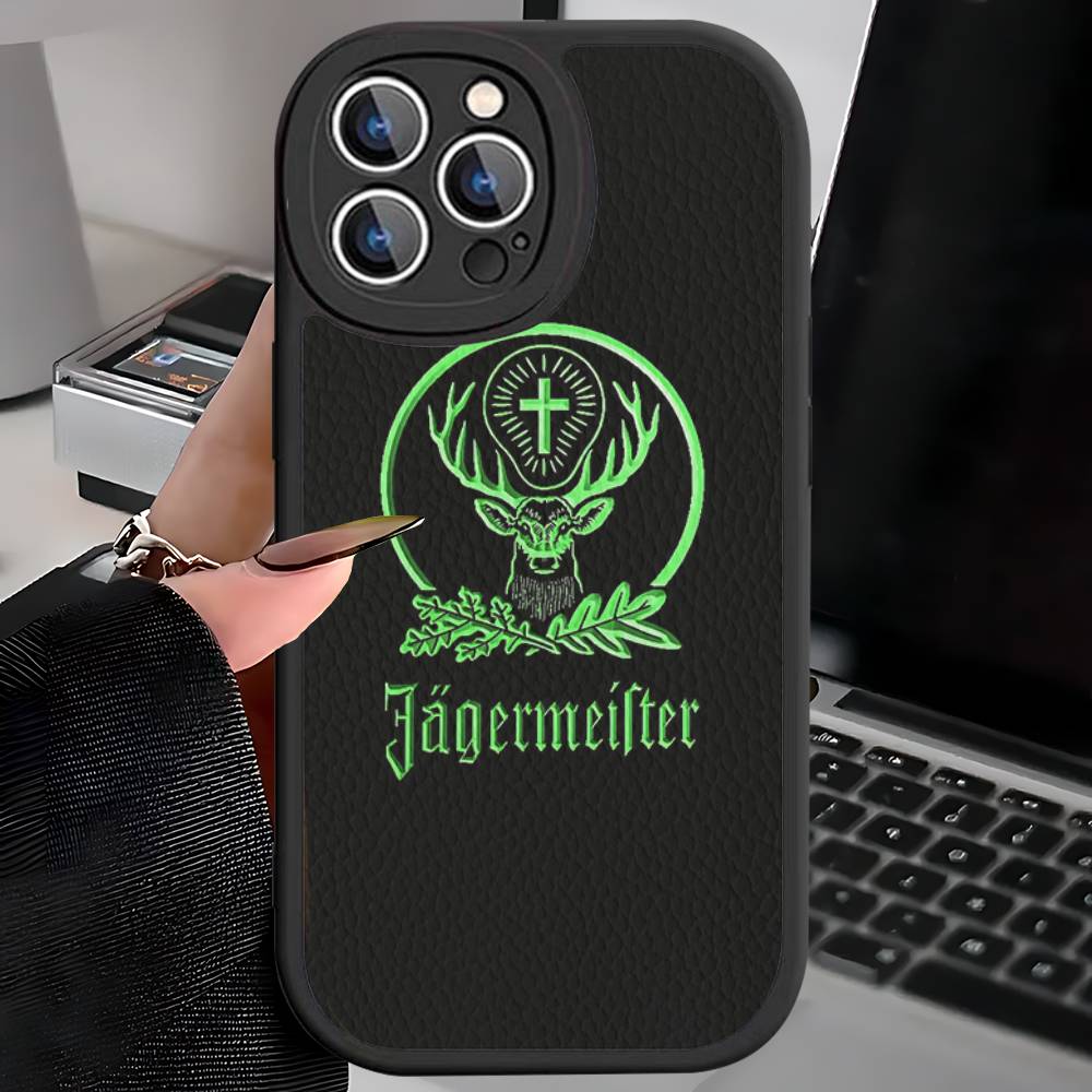 Чехол для телефона с логотипом J-Jagermeister для IPhone 16 15 14 13 Pro Max 11 12 Plus Кожаный силиконовый чехол