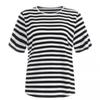 Shop   Women S Round STripe T ShirT Burgundy Dai wSh 12084