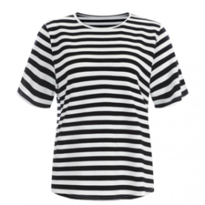 Shop Women S Round STripe T ShirT Burgundy Dai wSh 12084
