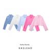Kaslead Fashion Wind Lapel Short High-Waist Blouse