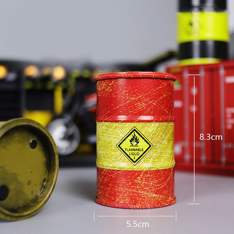 Имитация компактного металлического топливного бака, контейнер для хранения, креативный мини-органайзер для рабочего стола, миниатюрные аксессуары для украшения стола