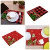 Christmas Series Creative Printed Meal Mat Cartoon Elderly Table Mat Christmas Tablecloth Mat
