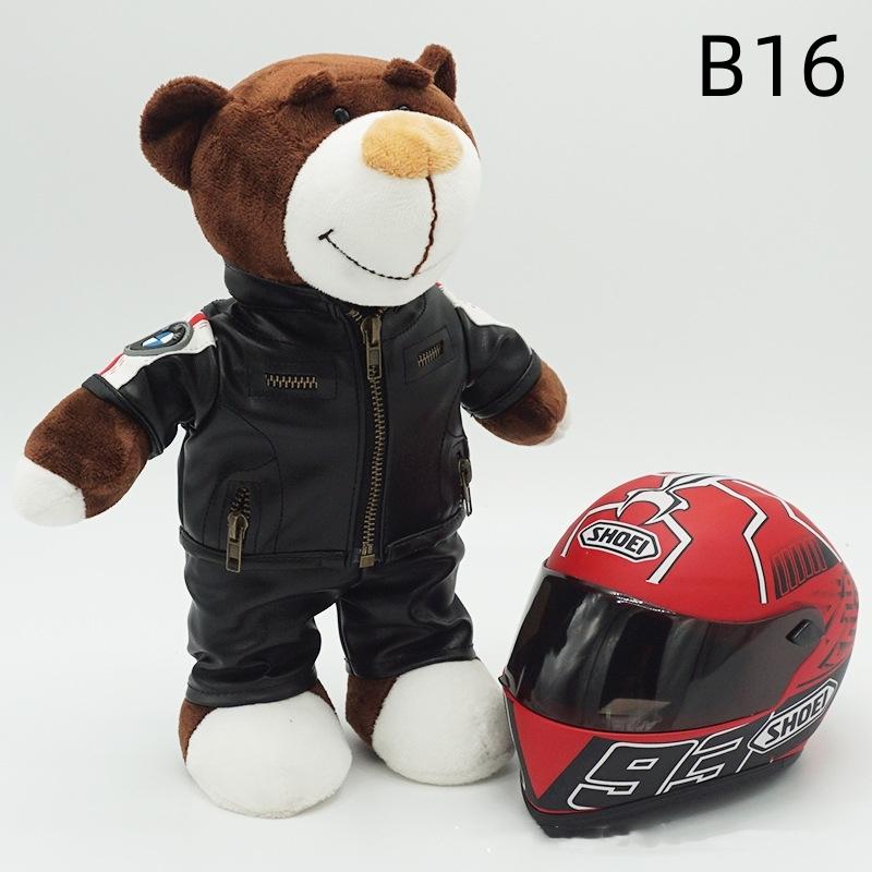 Kawaii helmets and teddy bears motorcycle decorations cute anime-filled soft stuffed toys as holiday gifts for friends