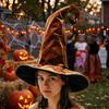 Velvet Halloween Witch Hat Large Witch Costume Hat Comfortable Plush Wizard Hat  Role-Playing