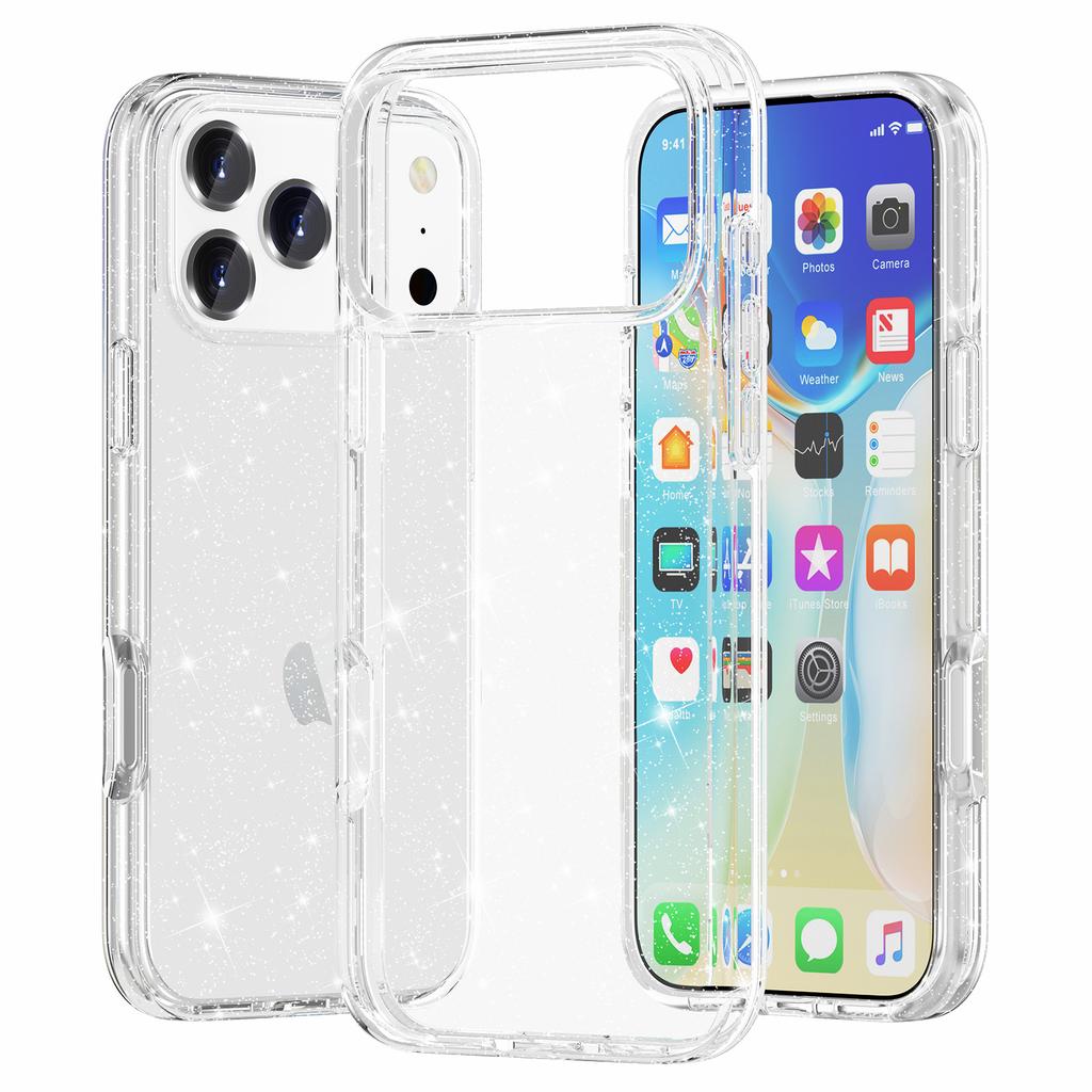 AMORUS For iPhone 17 Pro Case Soft TPU Hard PC Back Shockproof Phone Cover