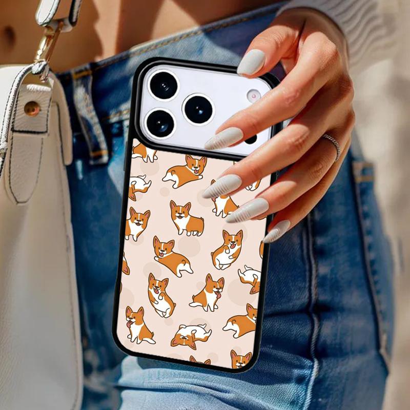 Чехол для телефона CUTIE CORGIS Для iPhone 17 Air 14 15 13 12 Max Чехол Для Apple 14 15 16 16e 11 Pro Max Plus Coque