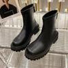 Autumn Winter Back Zipper 2024 Hot Sale New Women's Ankle Boots Round Head Solid Color Outdoors Ladies Shoes Botines De Mujer
