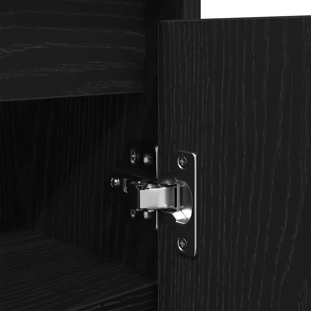 Shoe Cabinet Black Oak Effect 29.5 x 34 x 76 cm Particleboard