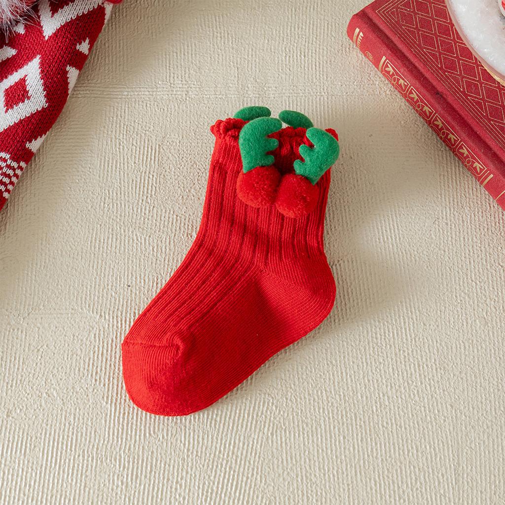 Children's Socks, Middle Socks, Baby, Middle And Small Children, Newborns, Bow, Christmas