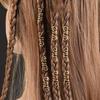 24Pcs Viking Spiral Hollow Out Hair Ring Hair Braiding Dread Locks Dreadlocks Beads Gold and Silver Headwear Hair Braid Tubes