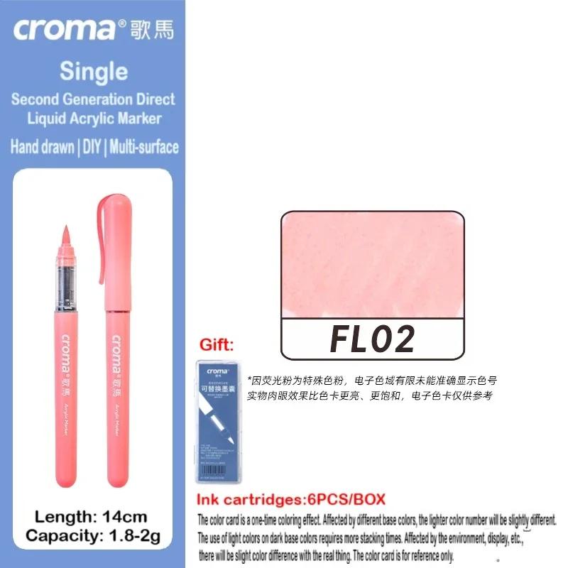 Набор многоразовых акриловых маркеров Croma 160/1 Colors с мягким наконечником, смываемые акварельные кисти, школьные принадлежности