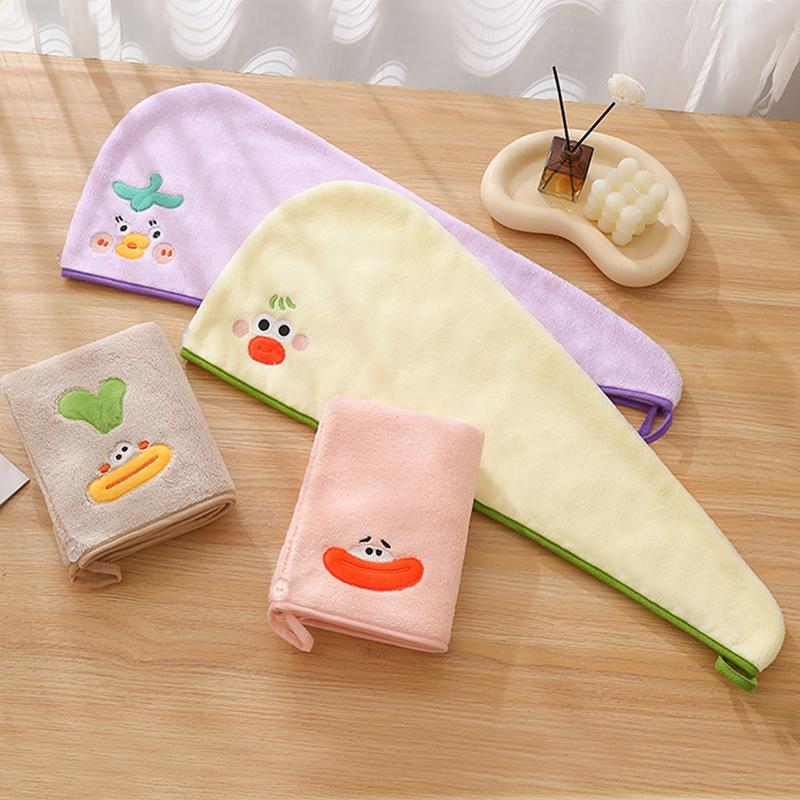 Cute Polyester Hair Towel Wrap For Kids,Hair Drying Towels Rapid Dry Hair Turban Funny Twist Hair Towel For Women Girls Kids